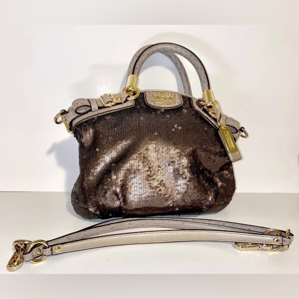 Coach Madison Sophia Ocelot Sequin Satchel Crossbody Mini Limited Edition NWOT